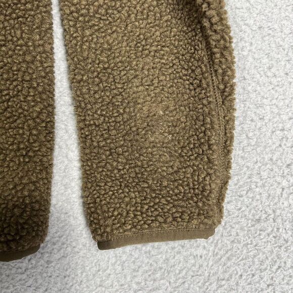 Eddie‎ Bauer Sweater Mens Small Brown Full Zip Deep Pile Fleece - Picture 12 of 12